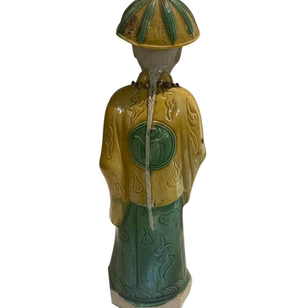 1900s Late Qing/Republic Chinese Mandarin Elderly Man Porcelain Figure - Picture 6 of 15